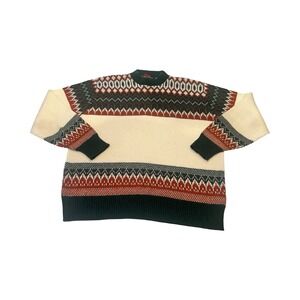 Vintage J.S.I. All American Sportswear Fair Isle Sweater Men's XL Holiday